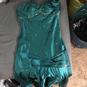 Aquamarine/Teal Mermaid Style Prom Dress